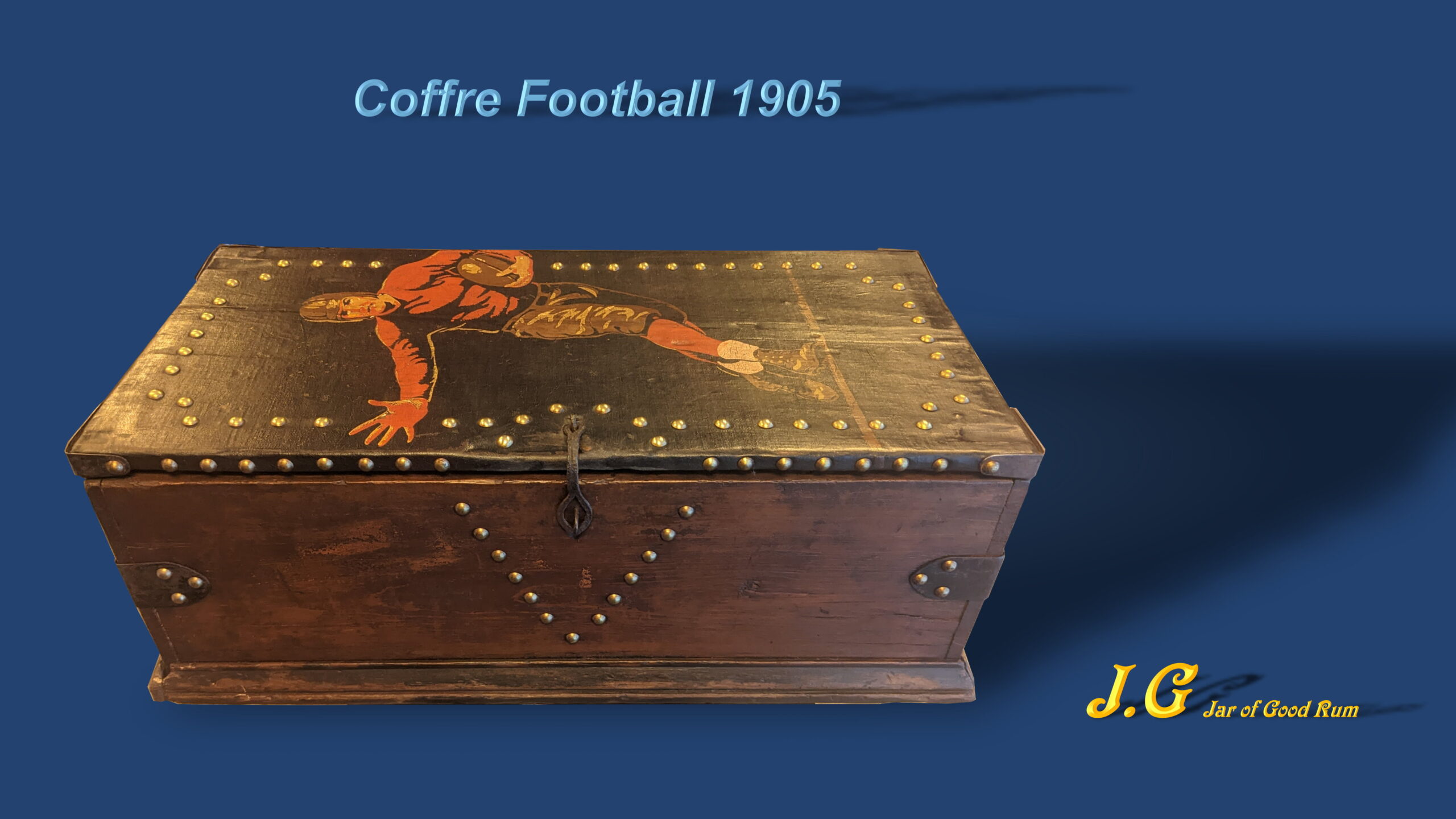 Le coffre du Footballer, orné de sa peinture