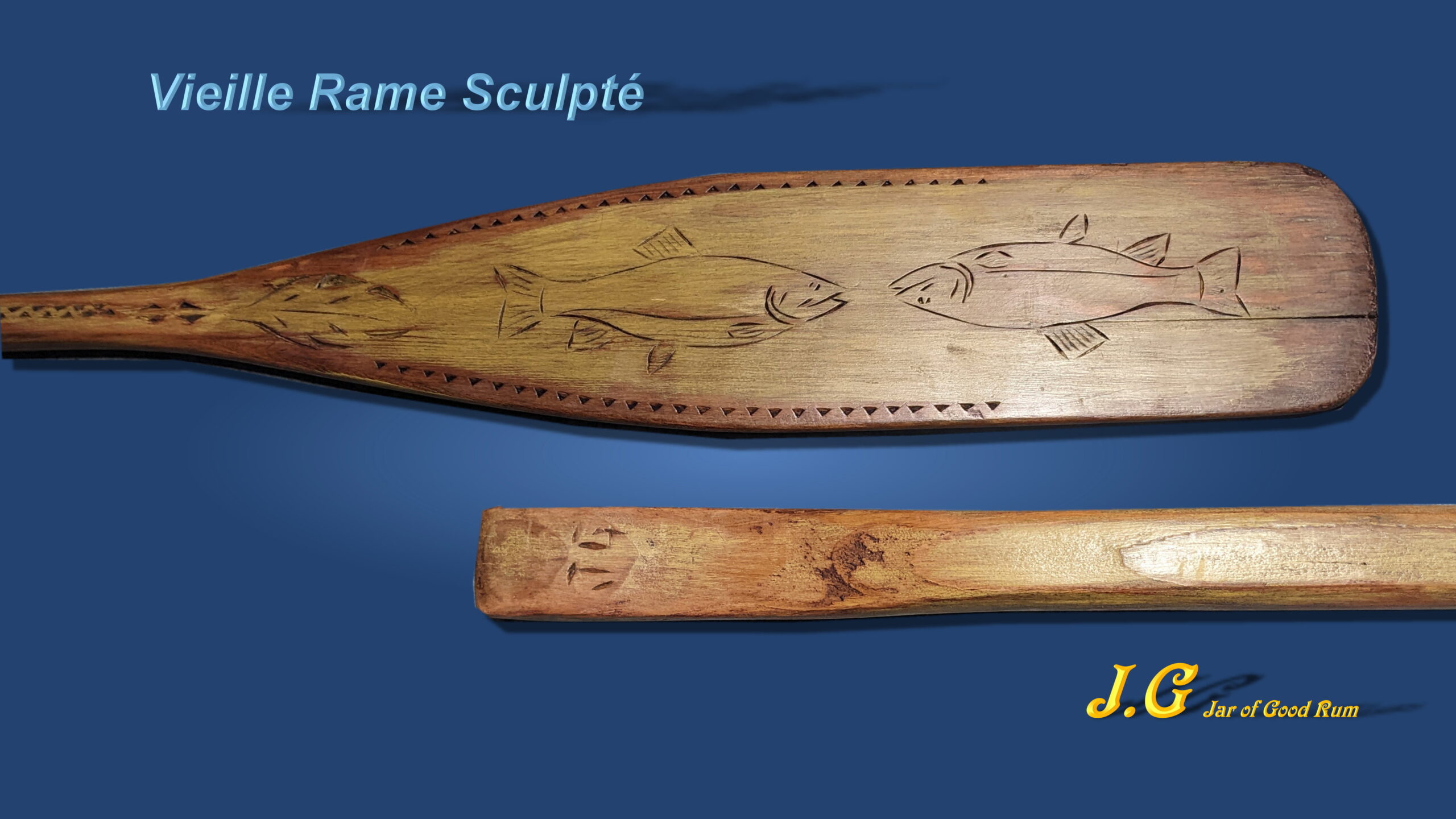 Vieille rame en bois, modèle 02