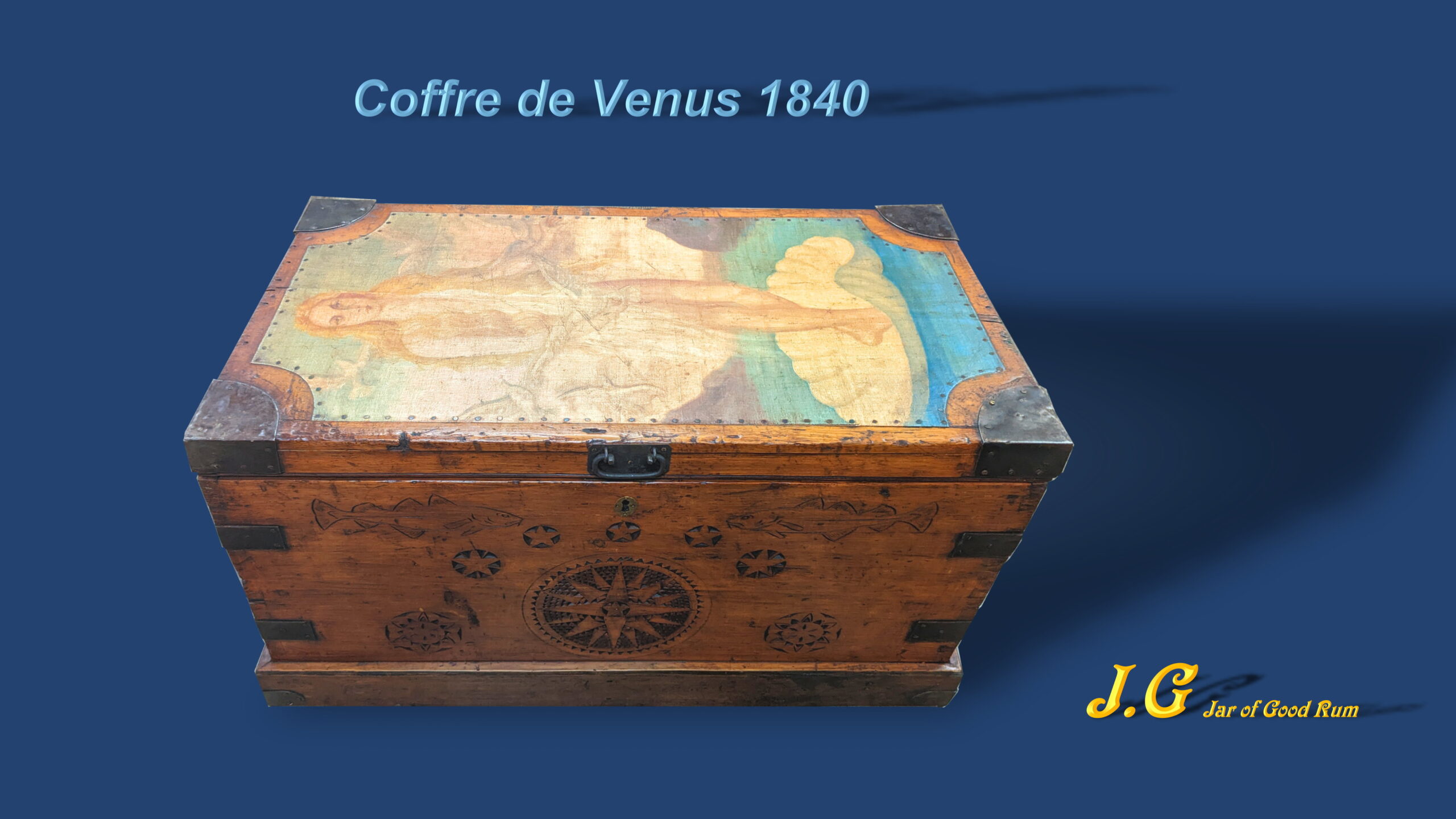 Le coffre de Vénus, orné de la peinture de la déesse