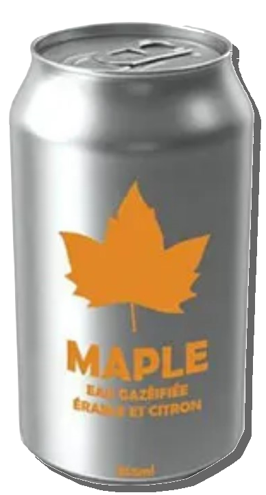 Canette de Maple, eau gazéifiée érable et citron